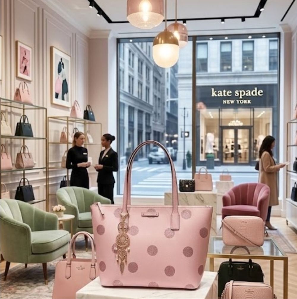 Kate Spade Pink Polka Dot Med Tote